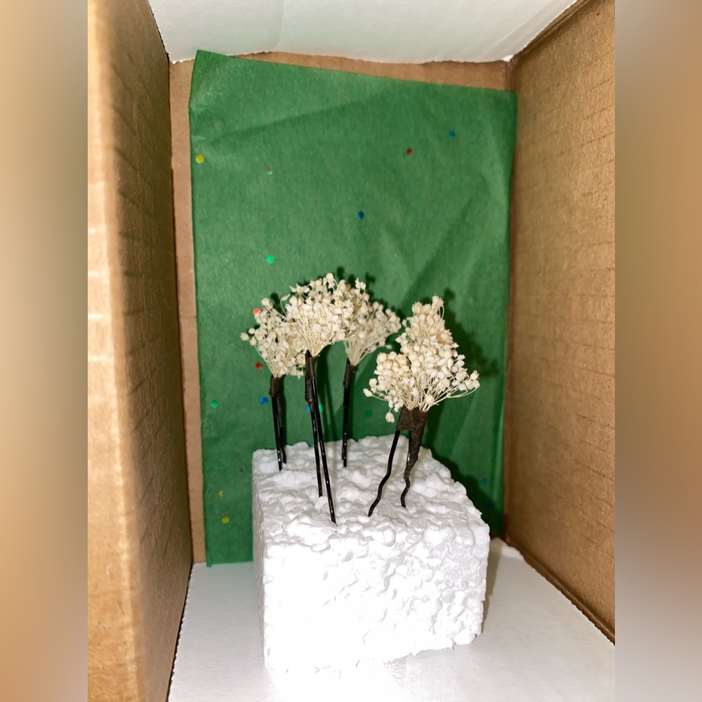 5 baby’s breath bridal hair pins